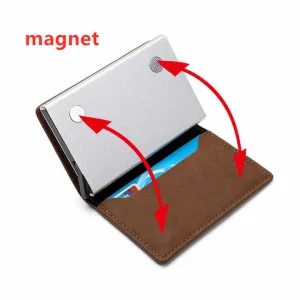 الجملة المنبثقة بو الجلود محفظة معدنية RFID . Pop Up PU Leather Metal Wallet RFID Blocking Automatic