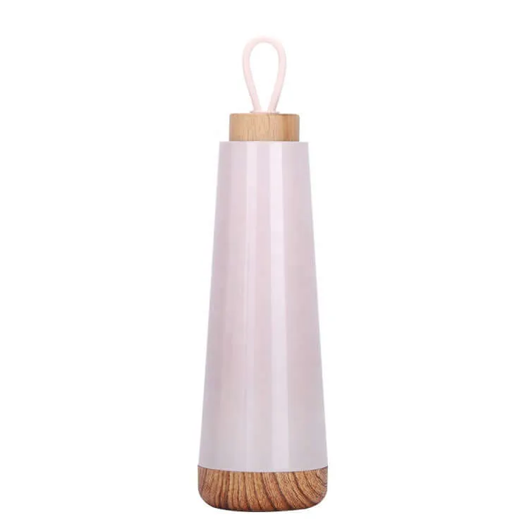 17oz Insulated Bottle with Wooden Lid