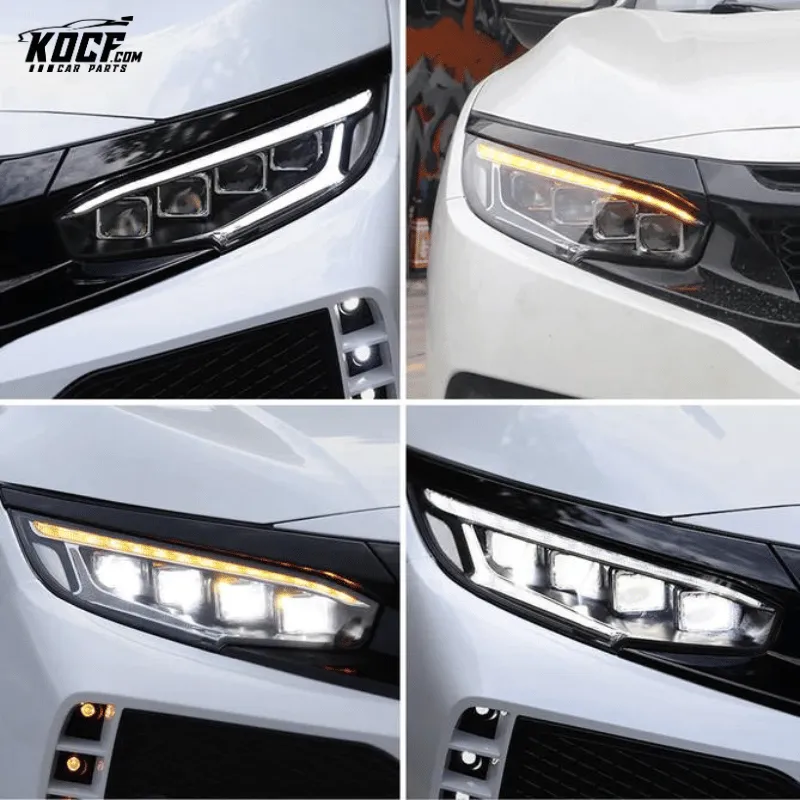 2016-2021 Honda Civic Sedan Hatchback Coupe LED Headlights Front Lights Assembly