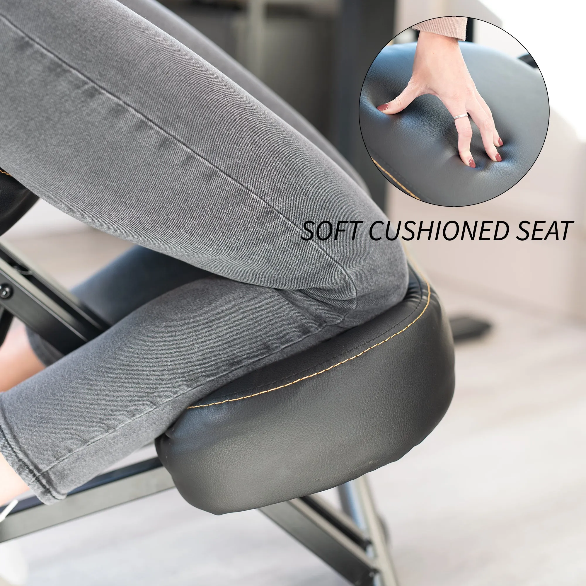 Adjustable Ergonomic Kneeling Chair with Back Support