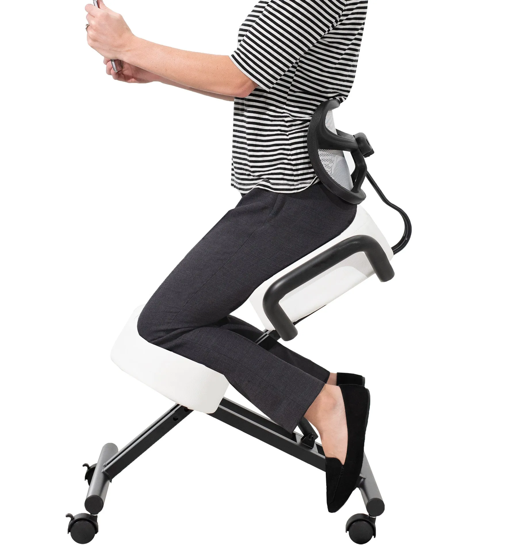 Adjustable Ergonomic Kneeling Chair with Back Support