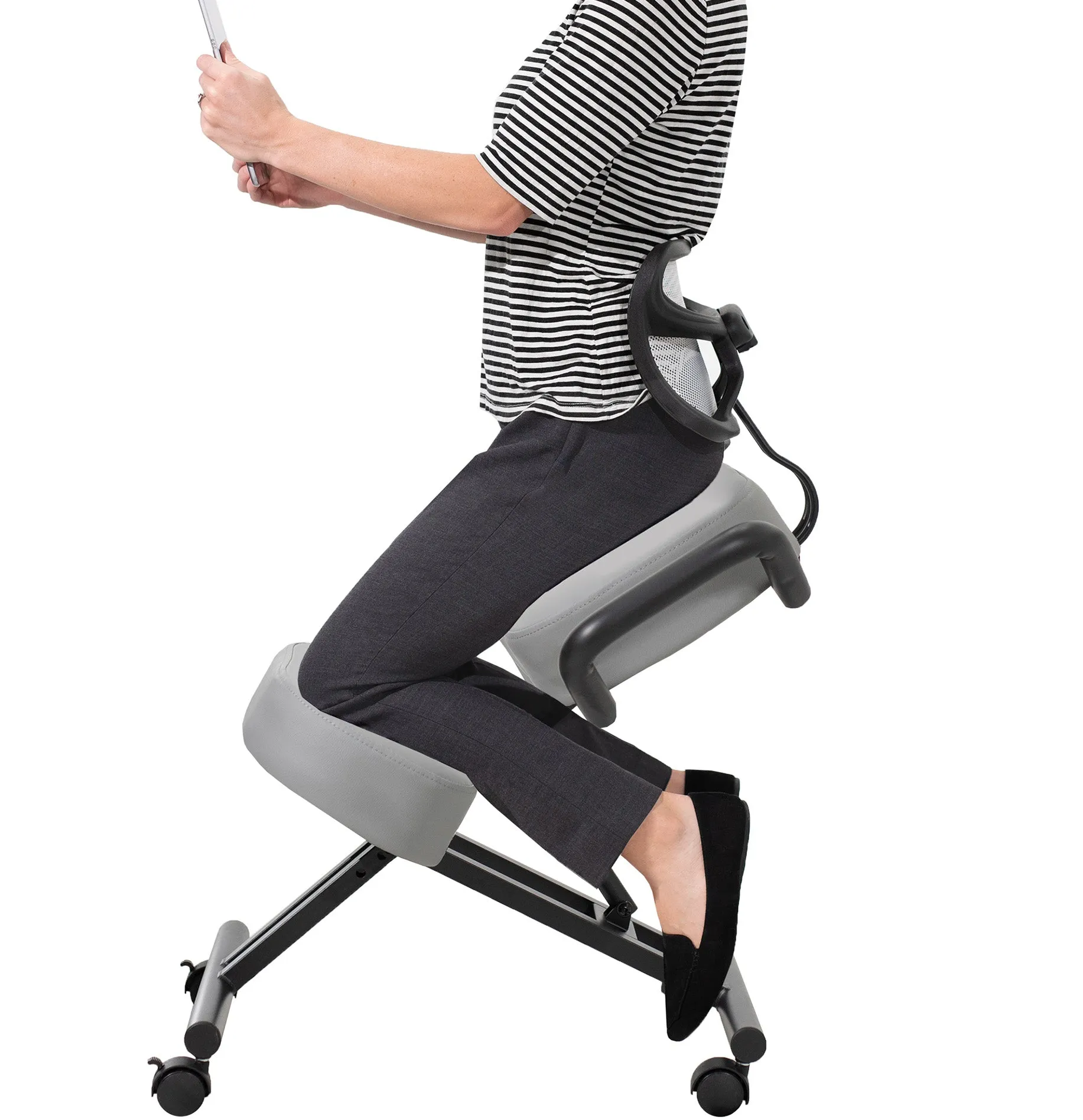 Adjustable Ergonomic Kneeling Chair with Back Support
