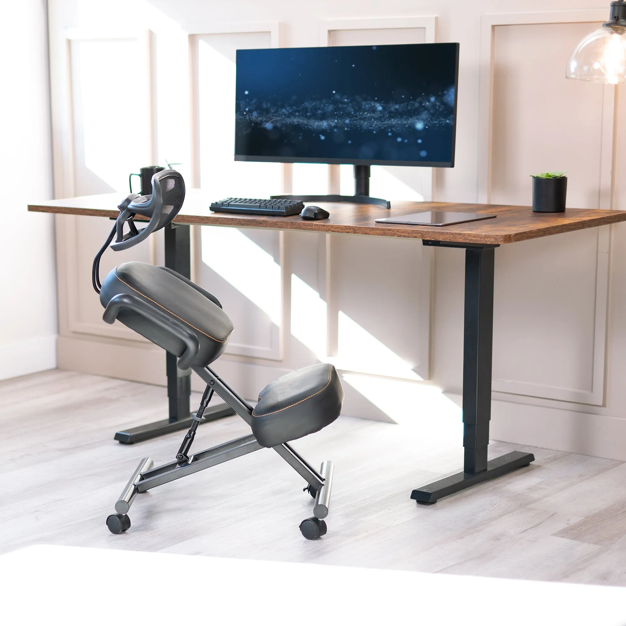 Adjustable Ergonomic Kneeling Chair with Back Support