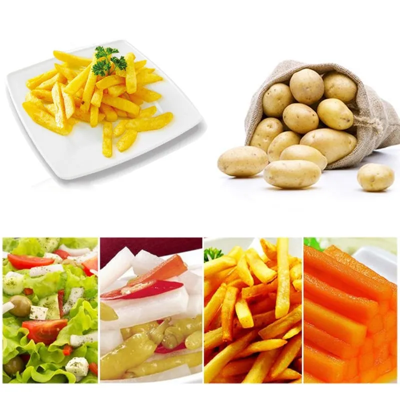 AMZER Ultra-practical Potatoes Cut Strips Tools French Fries Cut Knives - pack of 2