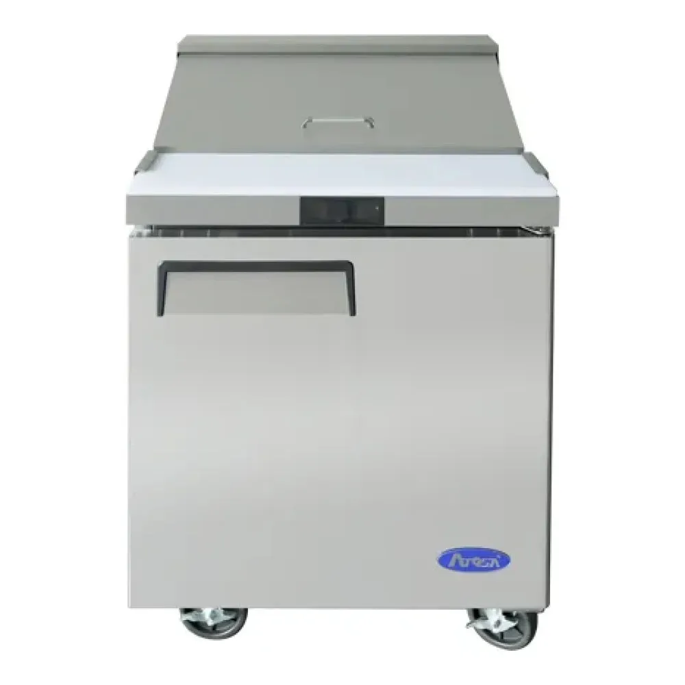 Atosa MSF8301GR 27.5" Sandwich Prep Table, 8 Pans 7.2 Cu.Ft