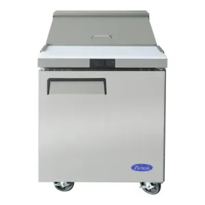 Atosa MSF8301GR 27.5" Sandwich Prep Table, 8 Pans 7.2 Cu.Ft