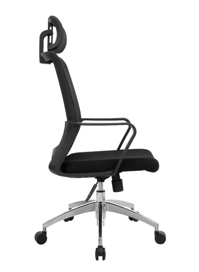 Black Frame High Back Executive Ergonomic Mesh Office Chair With Headrest and Back Support