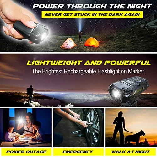 Blitzu Gator 380 USB Rechargeable Bike Light Set POWERFUL Lumens Bicycle Headlight FREE TAIL LIGHT, LED Front and Back Rear Lights Easy To Install for Kids Men Women Road Cycling Safety Flashlight