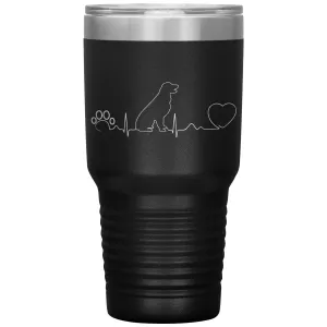 Dog heartbeat Vacuum Tumbler 30 oz
