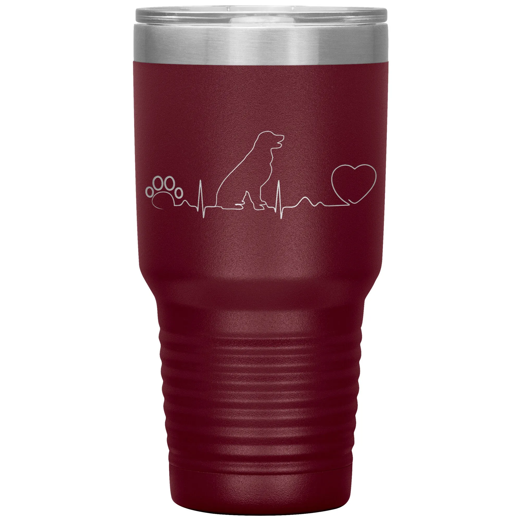 Dog heartbeat Vacuum Tumbler 30 oz