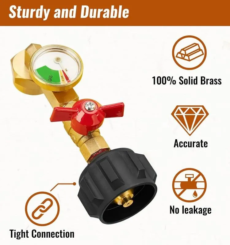  Early Christmas sale 50% offTop-Rated Propane Refill Elbow Adapter with Tank Gauge