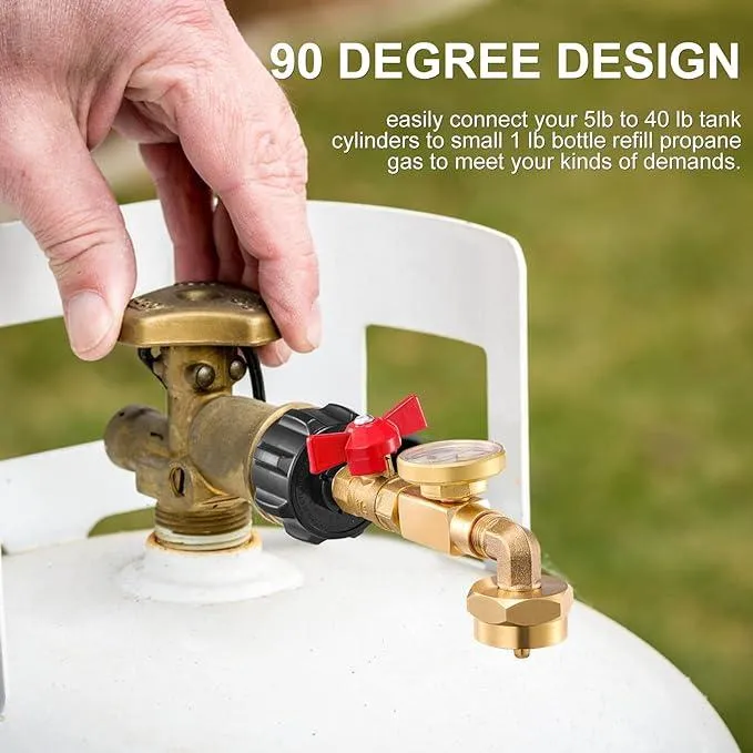  Early Christmas sale 50% offTop-Rated Propane Refill Elbow Adapter with Tank Gauge