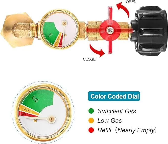  Early Christmas sale 50% offTop-Rated Propane Refill Elbow Adapter with Tank Gauge