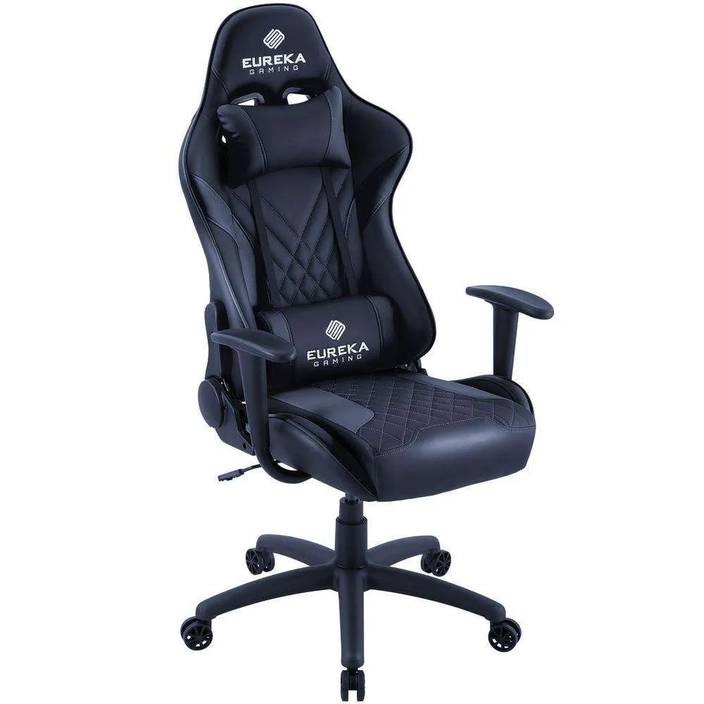 Eureka Ergonomic Home Office Video Gaming Computer Chair, Headrest, Lumbar Support, Quality Leatherette, ERK-ONEX-GX2-B/BB/BR