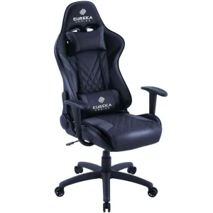 Eureka Ergonomic Home Office Video Gaming Computer Chair, Headrest, Lumbar Support, Quality Leatherette, ERK-ONEX-GX2-B/BB/BR