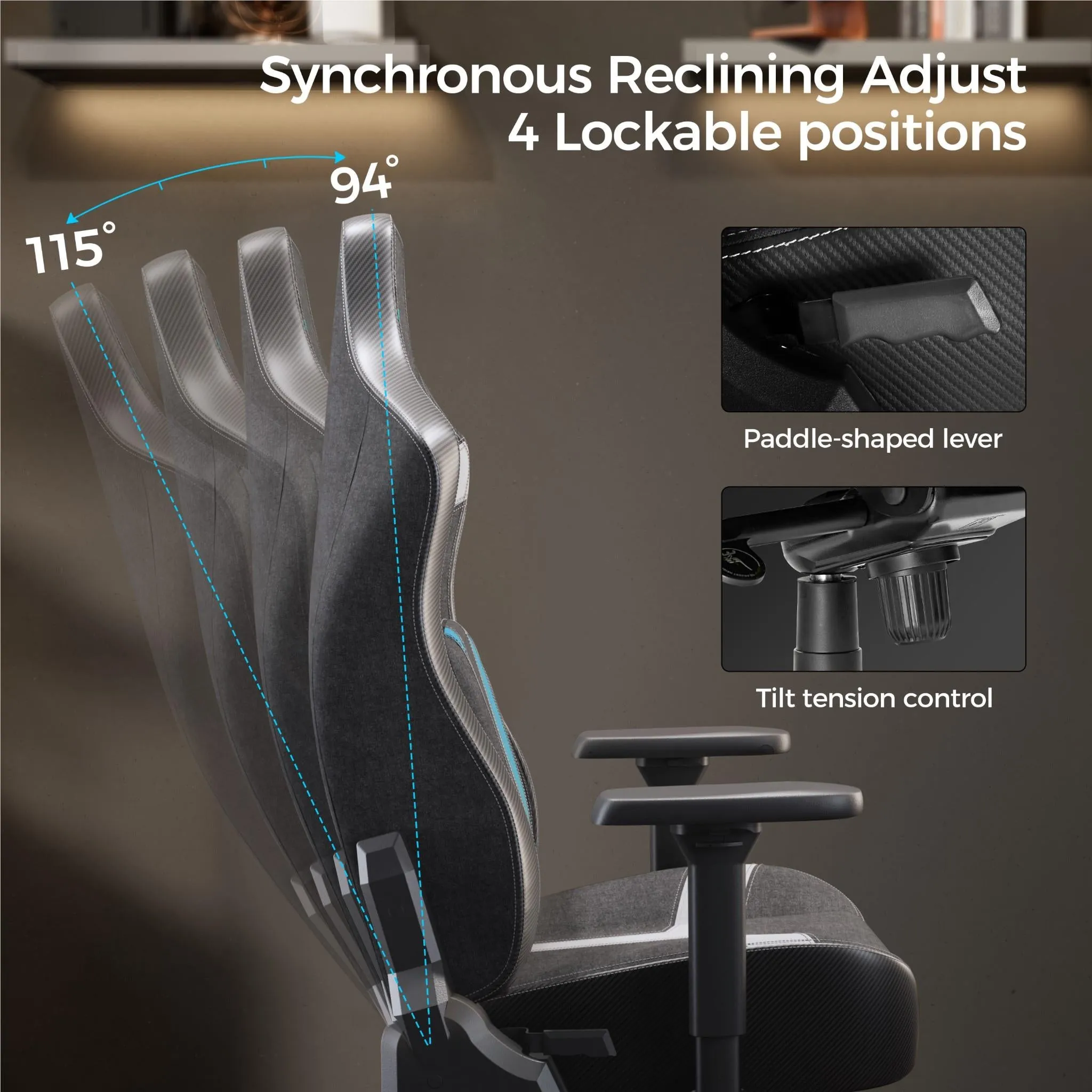 Eureka GC08 Python II Series Ergonomic Chair (Black/Red)