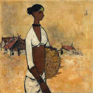 Fisher Belle - B Prabha Painting - Indian Masters Art