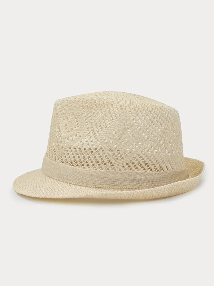 Foldable Breathable Mesh Fedora Hat