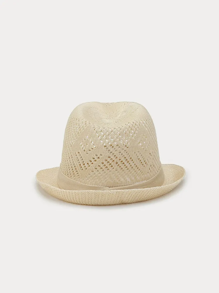 Foldable Breathable Mesh Fedora Hat
