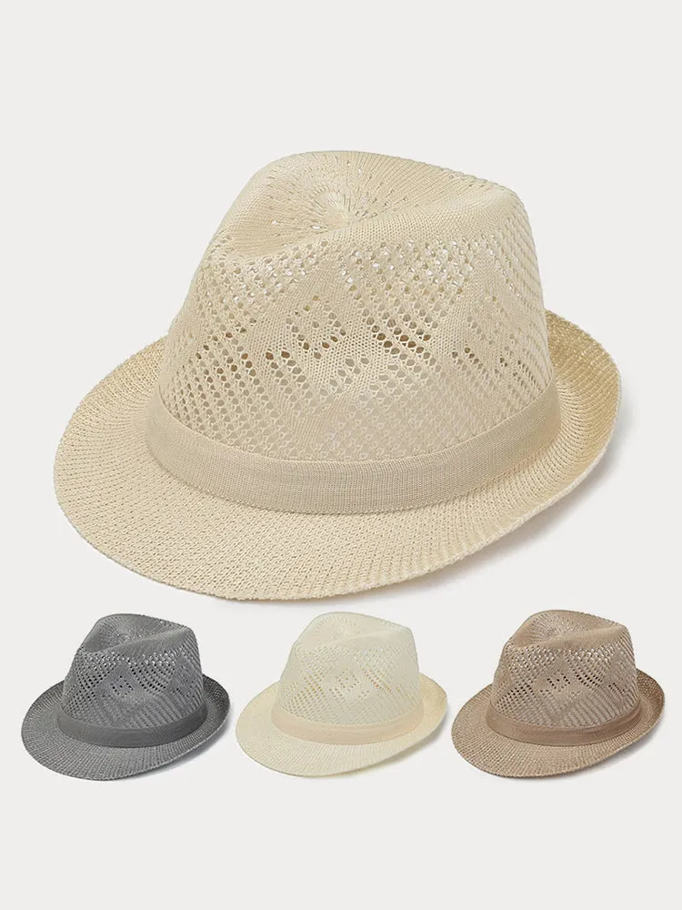 Foldable Breathable Mesh Fedora Hat
