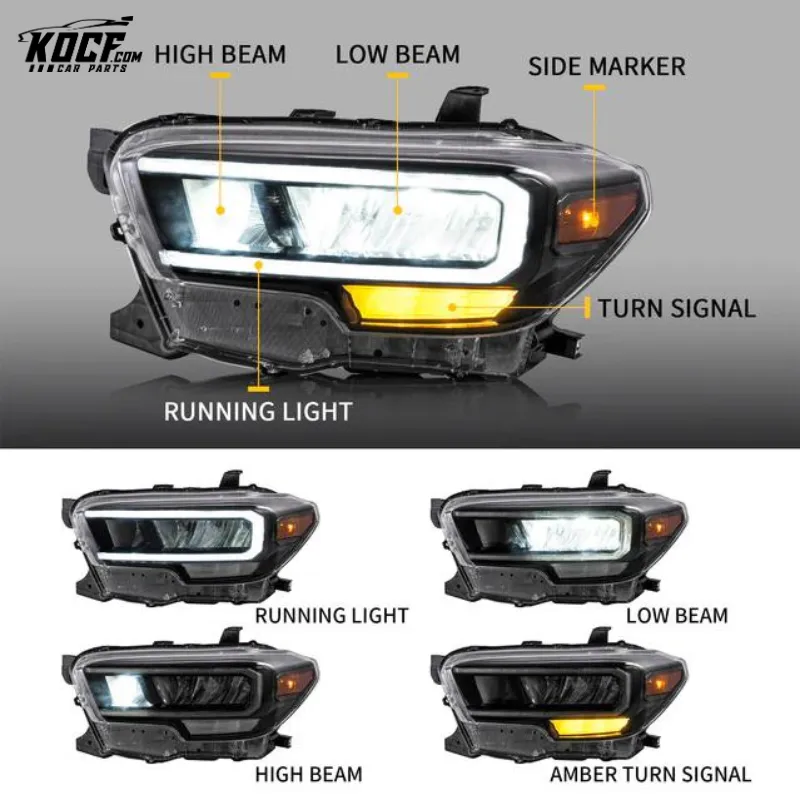 Full LED Headlights For Toyota Tacoma 2016-2023 (pair)