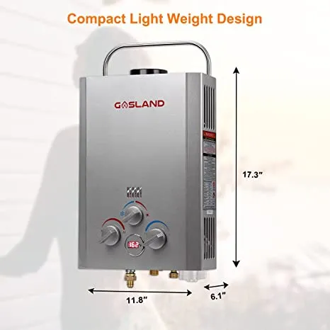 Gasland Outdoor 6L 1.58GPM Propane Water Heater for RV Camping