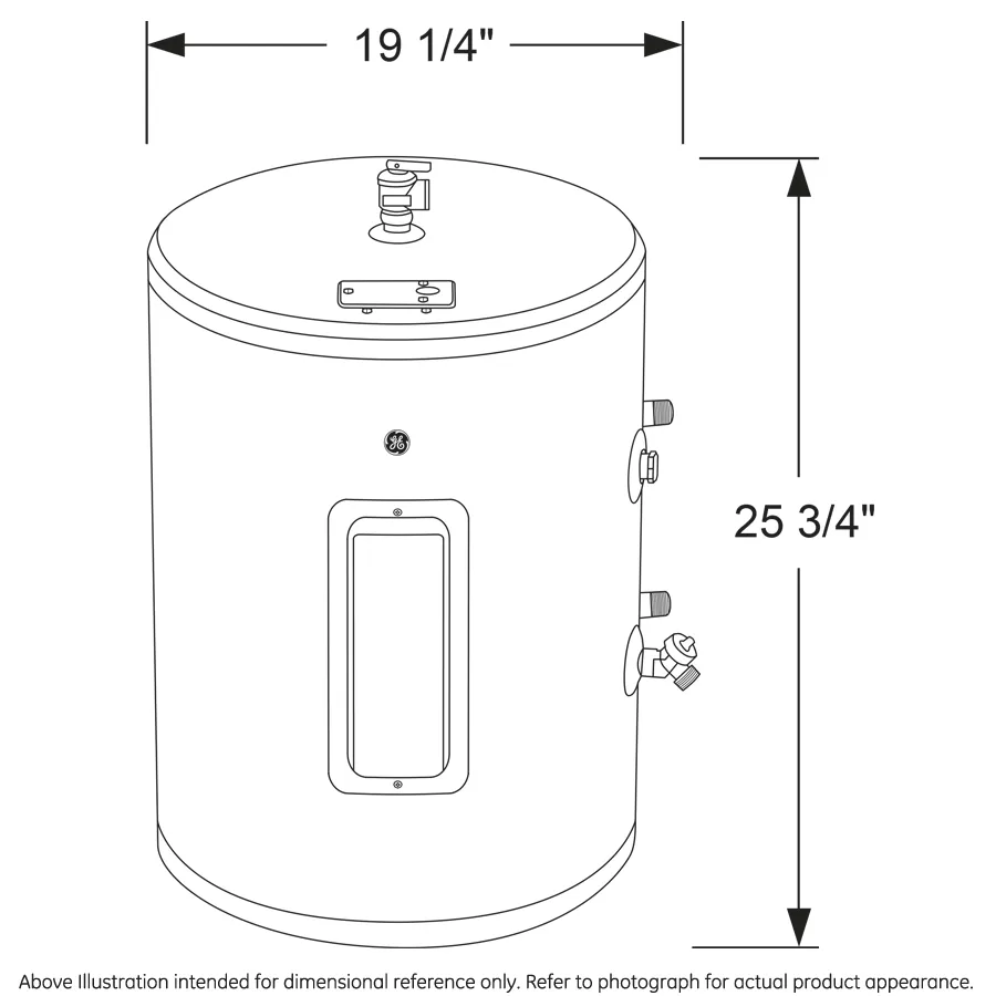 GE20P08BAR GE® 18 Gallon Electric Point of Use Water Heater