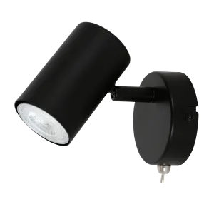 Harper 1 Light Black Spot Light with On/Off Switch
