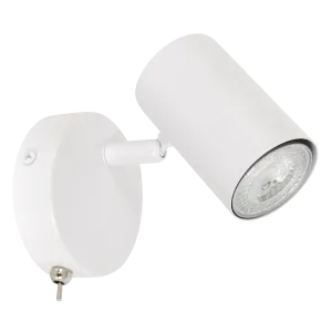 Harper 1 Light White Spot Light with On/Off Switch