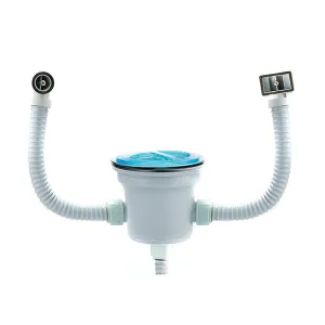 KP008 DRAIN KIT SIPHON WITH OVERFLOW (RECTANGULAR CIRCLE)