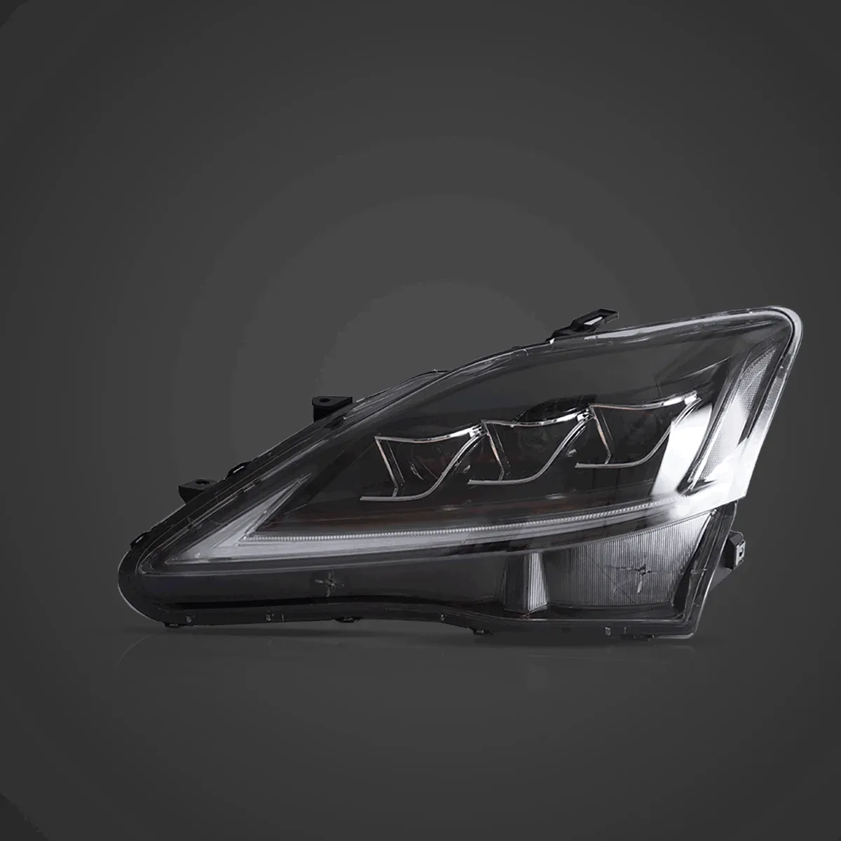 LED Headlight Assembly Matrix Projector Black For 2006-2012 Lexus IS250/IS250C/IS350/IS220d & 2008-2014 ISF(XE20)