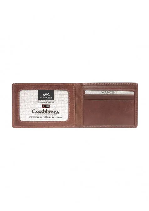 Mancini Leather Men's Wallet with Removable Passcase RFID