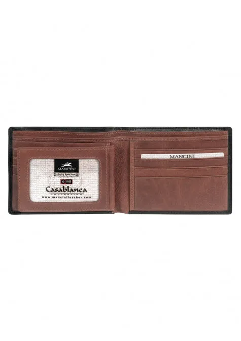 Mancini Leather Men's Wallet with Removable Passcase RFID