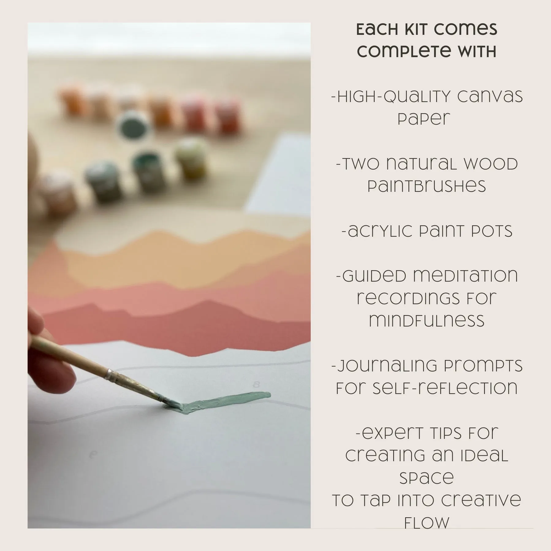 NEW! Zen Balance with Birds Meditative Art Paint by Numbers Kit by Breathe People