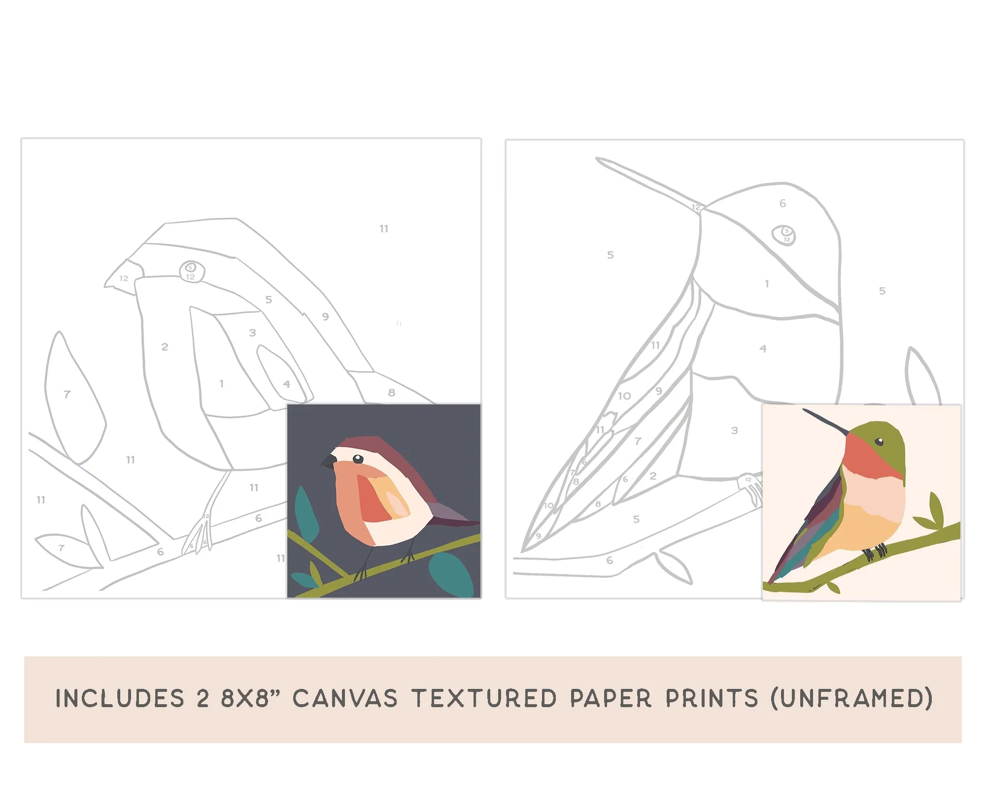 NEW! Zen Balance with Birds Meditative Art Paint by Numbers Kit by Breathe People