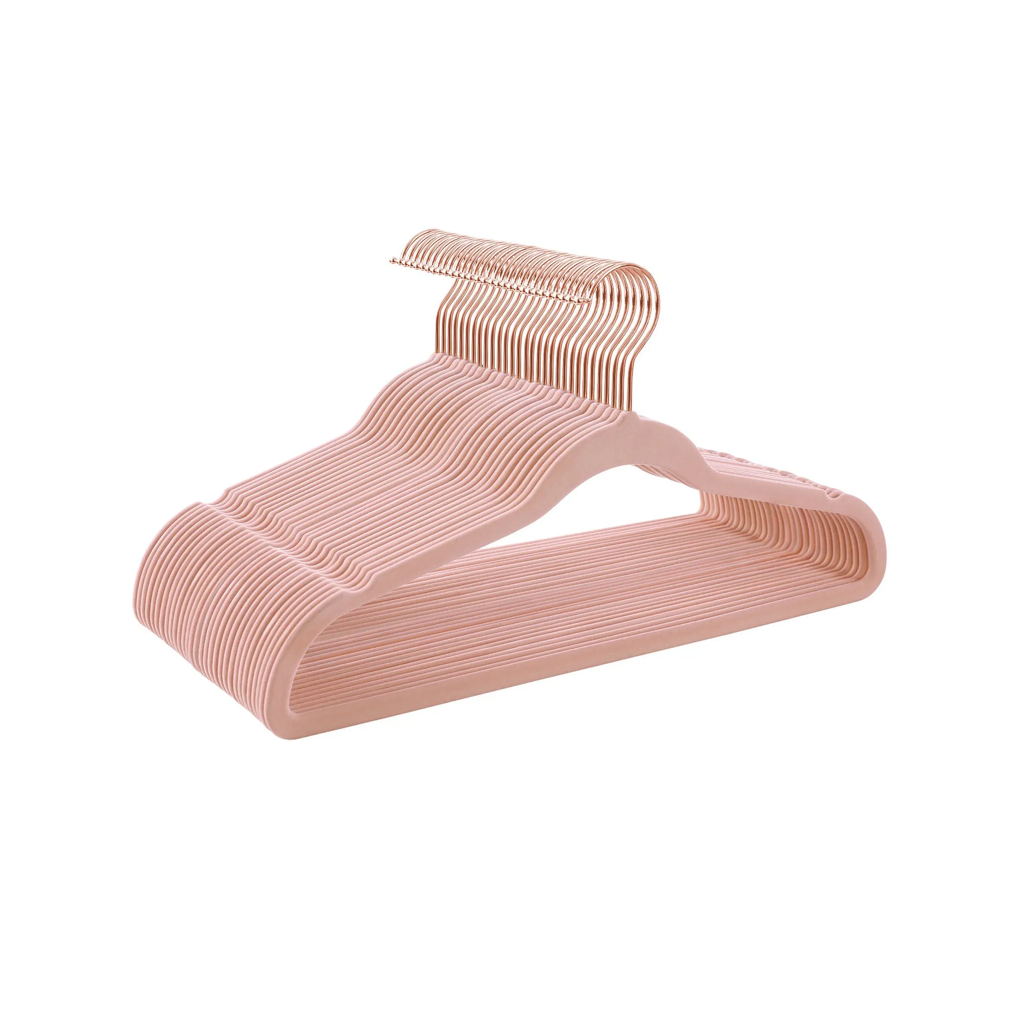 Non Slip Hangers with Rose Gold Color Swivel Hook