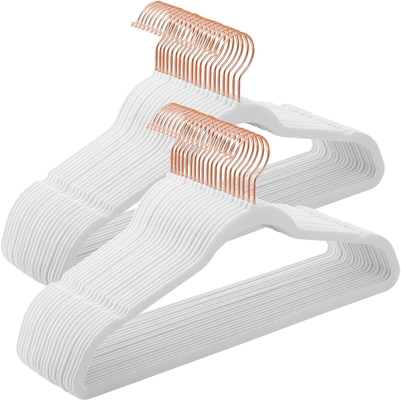 Non Slip Hangers with Rose Gold Color Swivel Hook