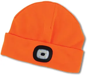 ORANGE ADULT RECHARGABLE LED BEANIE