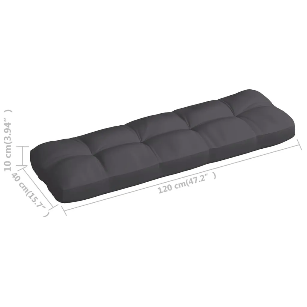 Pallet Sofa Cushion Anthracite 120x40x12 cm