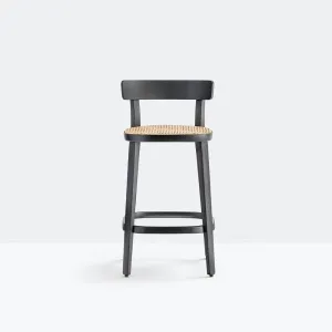 Pedrali Folk 2926 stool with cane seat H.65 cm.