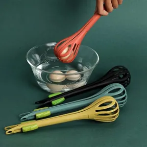 Plastic Egg Tong, Plastic Noodles Holder, Kitchen Whisk Versatile, Dual Use Manual Egg Whisk, Food Tong for Baking, Multipurpose Home Kitchen Tool, Egg Whisker