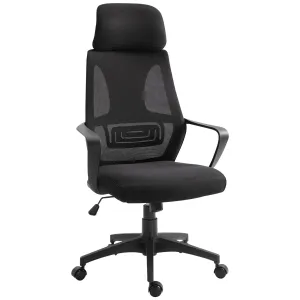 ProperAV Extra Mesh Ergonomic Adjustable Mesh Office Chair with Headrest & Lumbar Support