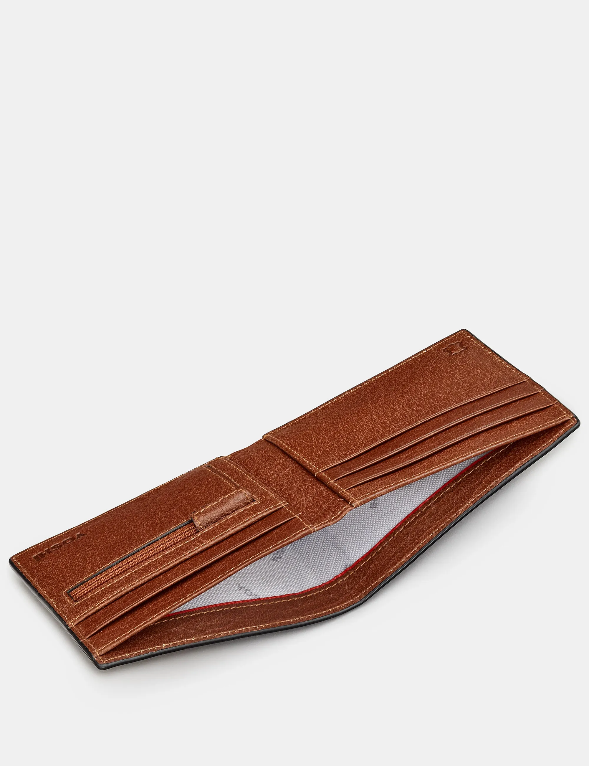 Racing Green And Brown Leather Wallet