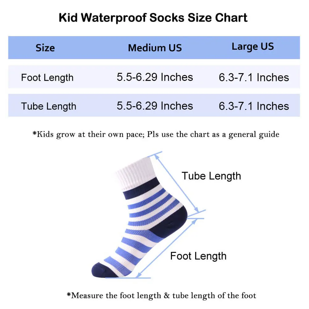 RANDY SUN Kids Waterproof Breathable Socks Mid Calf Toddler