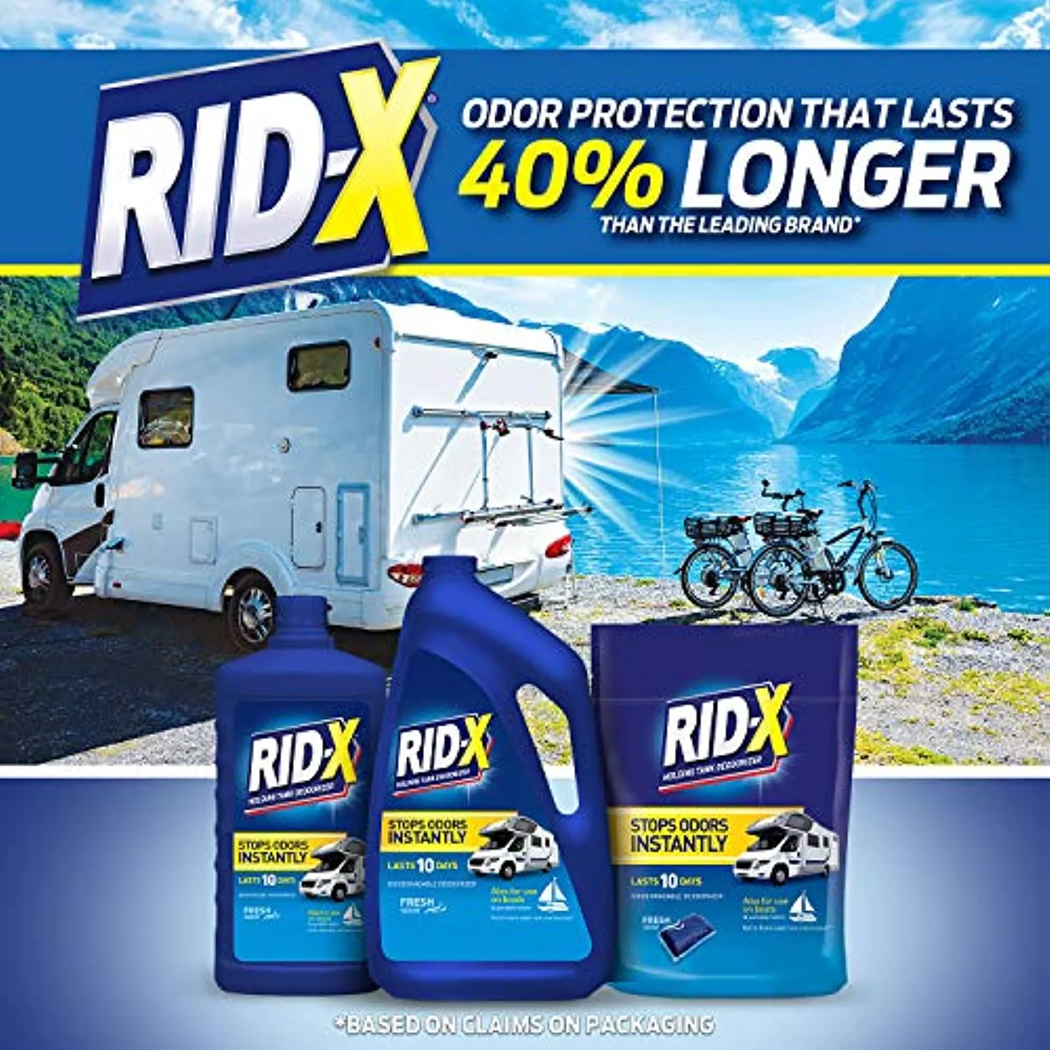 Rid-X Holding Tank Deodorizer Liquid, Fresh Scent, 24 Ounce