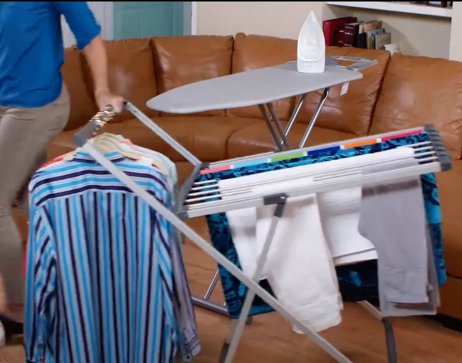 Slim Aluminum Dryer with Rolling Wheels