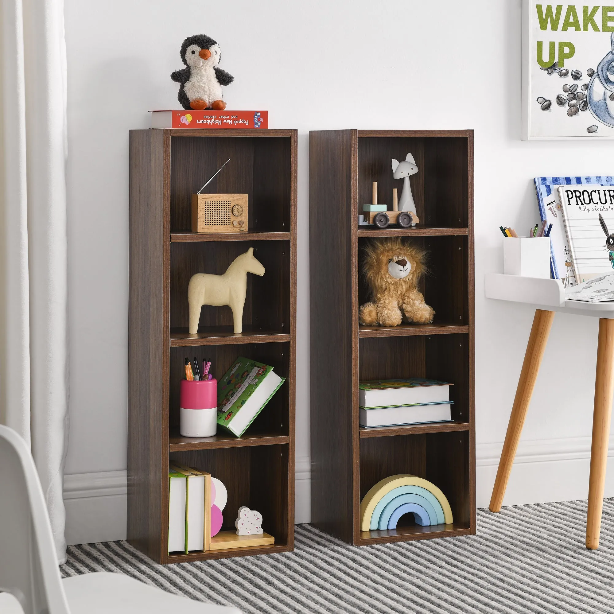 Slim Storage Cabinet - Walnut