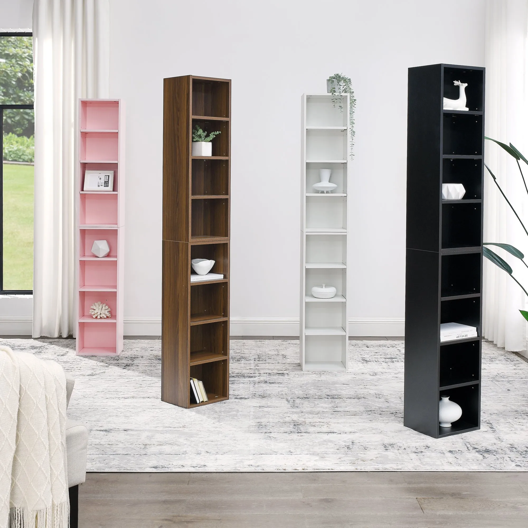 Slim Storage Cabinet - Walnut