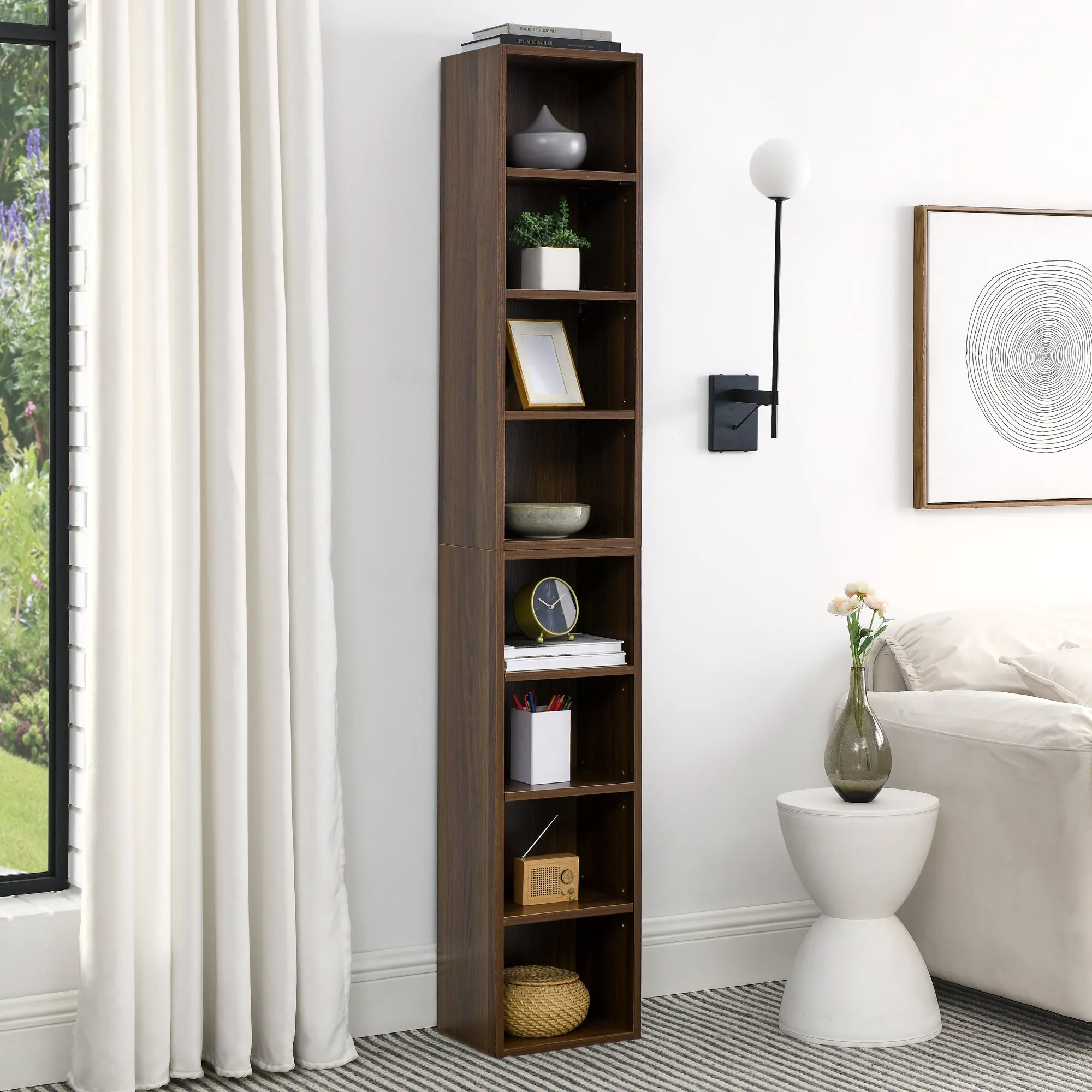 Slim Storage Cabinet - Walnut