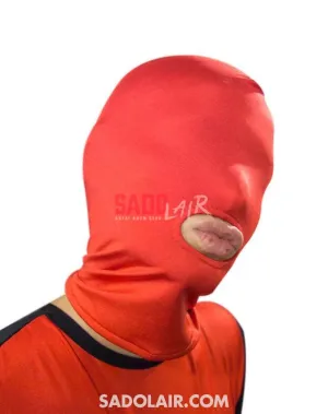 Universal hood with mouth opening - red